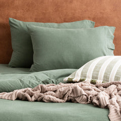Kids Jersey Sheet Set Organic Cotton Olive