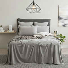 Jersey Sheet Set Organic Cotton Charcoal