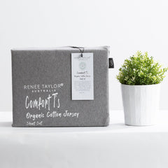 Kids Jersey Sheet Set Organic Cotton Charcoal