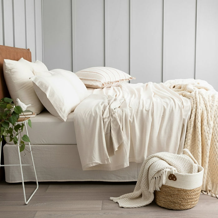 Jersey Sheet Set Organic Cotton Oatmeal