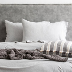 Kids Organic Jersey Fitted Sheet Grey Marle
