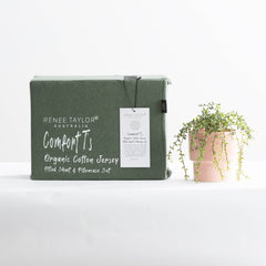 Jersey Knit Fitted Sheet Organic Cotton Olive - No Flat Sheet