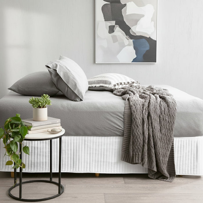 Jersey Knit Fitted Sheet Organic Cotton Charcoal - No Flat Sheet