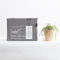 Jersey Knit Fitted Sheet Organic Cotton Charcoal - No Flat Sheet