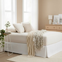 Jersey Knit Fitted Sheet Organic Cotton Oatmeal - No Flat Sheet