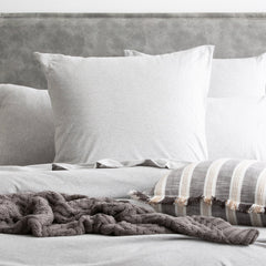 Jersey Quilt Cover Set - Organic Cotton Comfort T’s Grey Marle