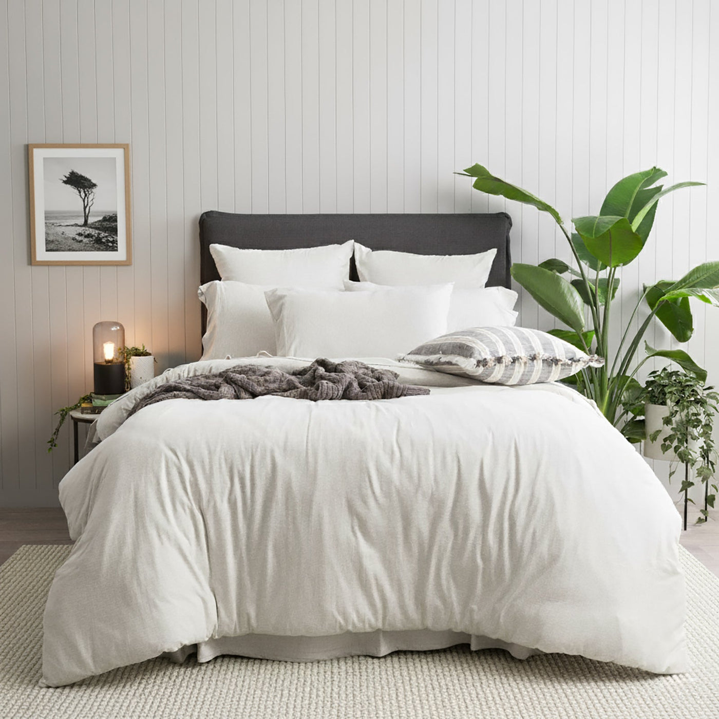 Jersey Quilt Cover Set - Organic Cotton Comfort T’s Ecru
