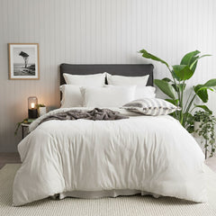 Jersey Quilt Cover Set - Organic Cotton Comfort T’s Ecru