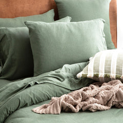 Kids Jersey Quilt Cover Set Olive