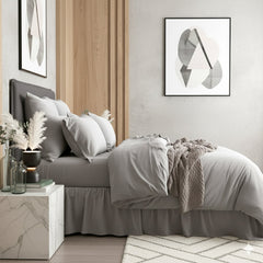 Jersey Quilt Cover Set - Organic Cotton Comfort T’s Charcoal