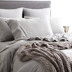 Kids Jersey Quilt Cover Set Charcoal