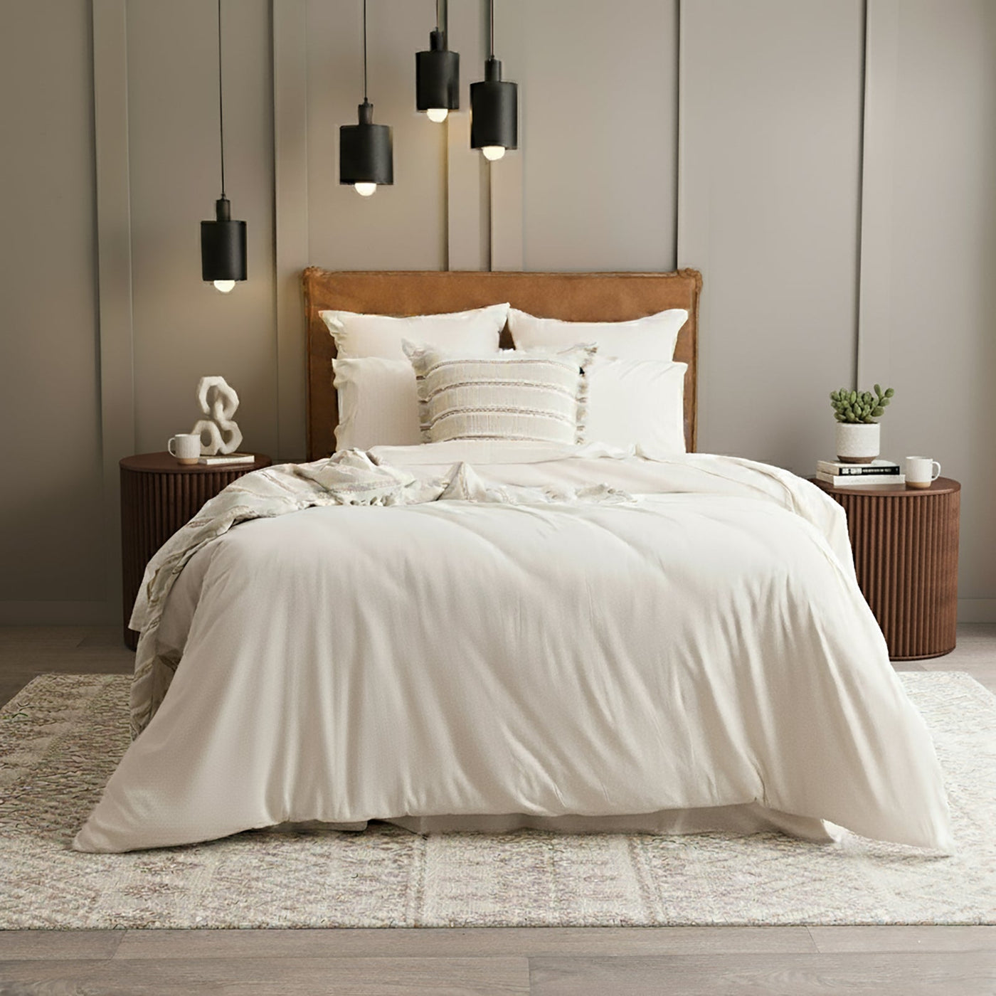 Jersey Quilt Cover Set - Organic Cotton Comfort T’s Oatmeal