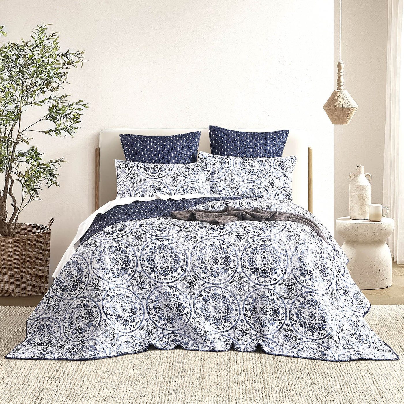 Delos Quilted Coverlet Set