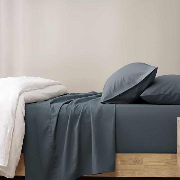 Egyptian Cotton Sheet Set Steel Blue