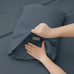 Egyptian Cotton Sheet Set Steel Blue
