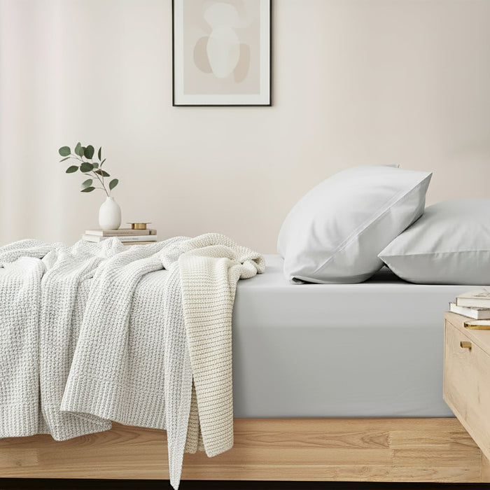 Egyptian Cotton Fitted & Pillow Case Set Antarctica - No Flat Sheet