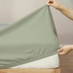 Egyptian Cotton Fitted & Pillow Case Set Basil - No Flat Sheet