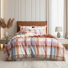 Kids Miranda Check Cotton Quilt Cover Set