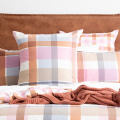 Kids Miranda Check Cotton Quilt Cover Set