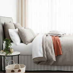 Celeste Cotton Waffle Quilt Cover Set Charcoal