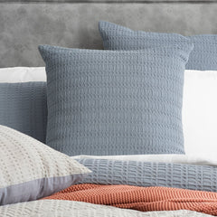 Celeste Cotton Waffle Quilt Cover Set Ink