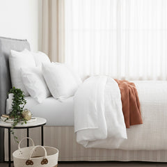 Celeste Cotton Waffle Quilt Cover Set Ivory