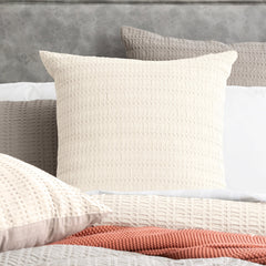 Celeste Cotton Waffle Quilt Cover Set Ivory