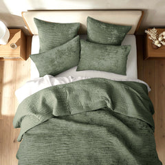 Blake Velvet Coverlet Set Military