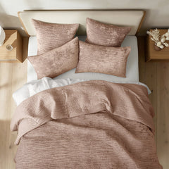 Blake Velvet Coverlet Set Wood