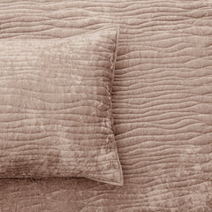 Blake Velvet Coverlet Set Wood