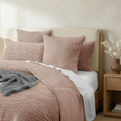 Blake Velvet Coverlet Set Wood