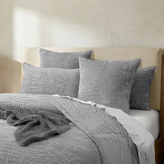 Blake Velvet Coverlet Set Silver Line