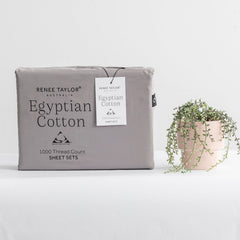 1000 Thread Count Premium Egyptian Cotton Sheet Sets Ash