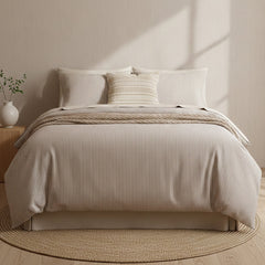Kids Flannelette Quilt Cover Set Egyptian Cotton Vintage Stripe