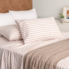 Oxford Patterned Organic Cotton Sheet Set