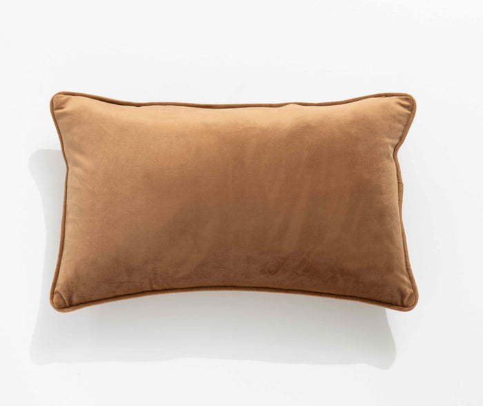 Icon Velvet Cushion Mustard Tan 30 x 50 cms