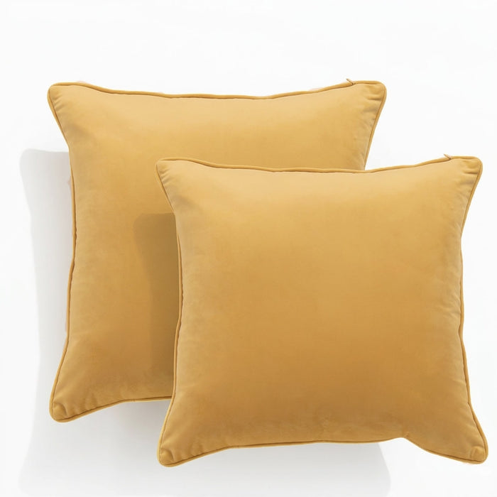 Icon Velvet Cushion Twin Pack Gold 50 x 50 cms