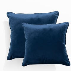 Icon Velvet Cushion Twin Pack Navy 50 x 50 cms