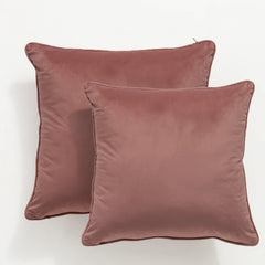 Icon Velvet Cushion Twin Pack Mahogany 50 x 50 cms
