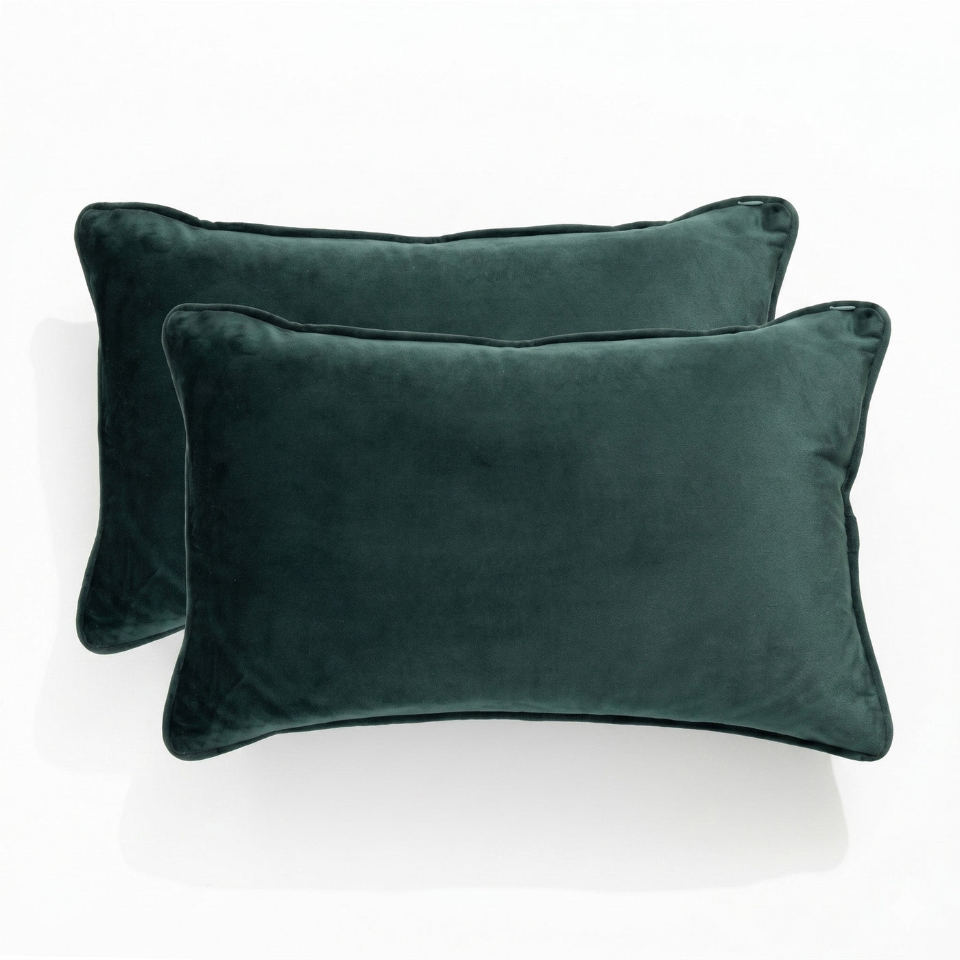 Icon Velvet Cushion Twin Pack Emerald 30 x 50 cms