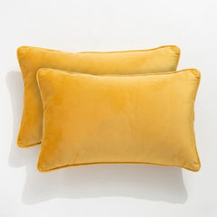 Icon Velvet Cushion Twin Pack Gold 30 x 50 cms