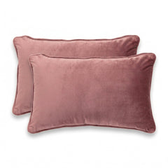 Icon Velvet Cushion Twin Pack Mahogany 30 x 50 cms