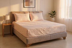Blush Medallion Pure Cotton Fitted Sheet Combo