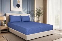 Dot Matrix Pure Cotton Fitted Sheet Combo