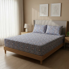Iris Pure Cotton Fitted Sheet Combo