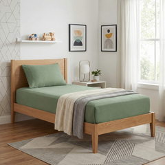 Flannelette Fitted & Pillowcase Set Juniper - No Flat Sheet