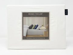 Egyptian Cotton Fitted & Pillow Case Set White - No Flat Sheet