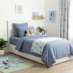 Kids Jersey Quilt Cover Set Ink