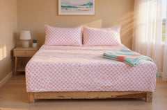 Blush Medallion Pure Cotton Fitted Sheet Combo