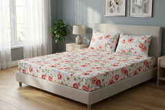 Floral Reverie Pure Cotton Fitted Sheet Combo